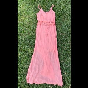Salmon Summer Maxi Dress
